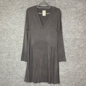 Anthropologie Dolan Left Coast Collection Charcoal Grey V Neck‎ Dress Size M